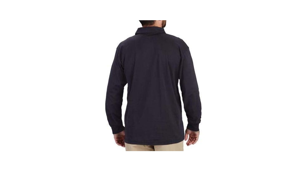 Propper Uniform Cotton Long Sleeve Polo - Mens, Midnight Navy, L, F58225N414L