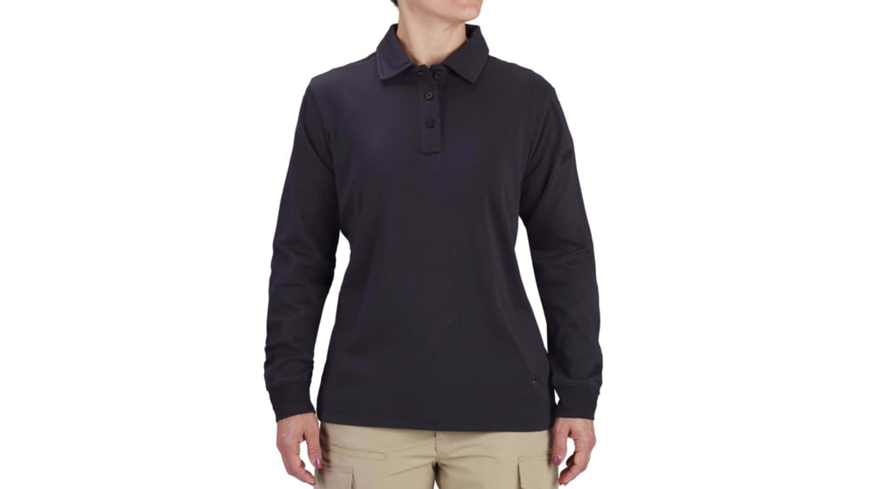 Propper Uniform Cotton Long Sleeve Polo - Womens, Midnight Navy, XL, F58235N414XL