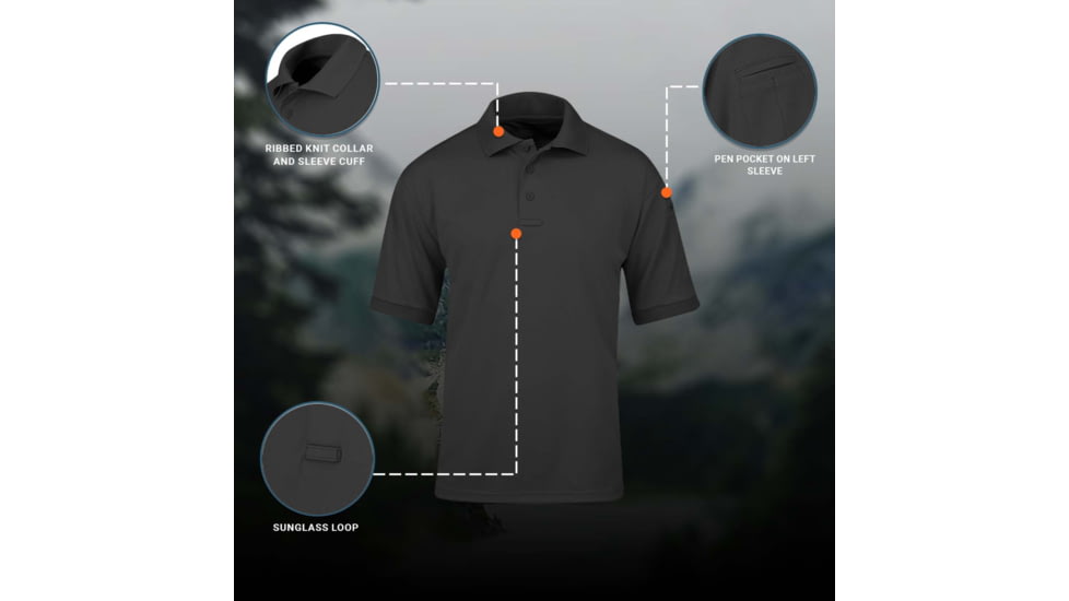 Propper Uniform Short Sleeve Polo - Womens, Charcoal, L, F53834C015L