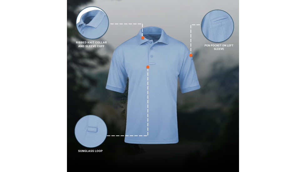 Propper Uniform Short Sleeve Polo - Womens, Light Blue, L, F53834C475L