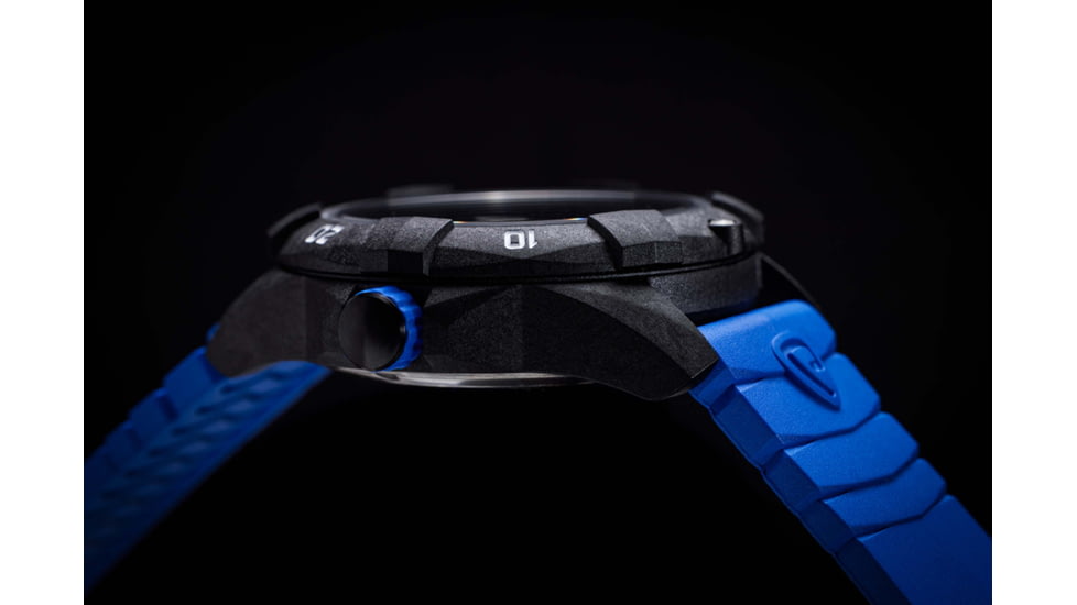 ProTek Carbon Dive Watch, Carbon Case/Black&amp;Blue Dial/Blue Strap, One Size, PT1003B