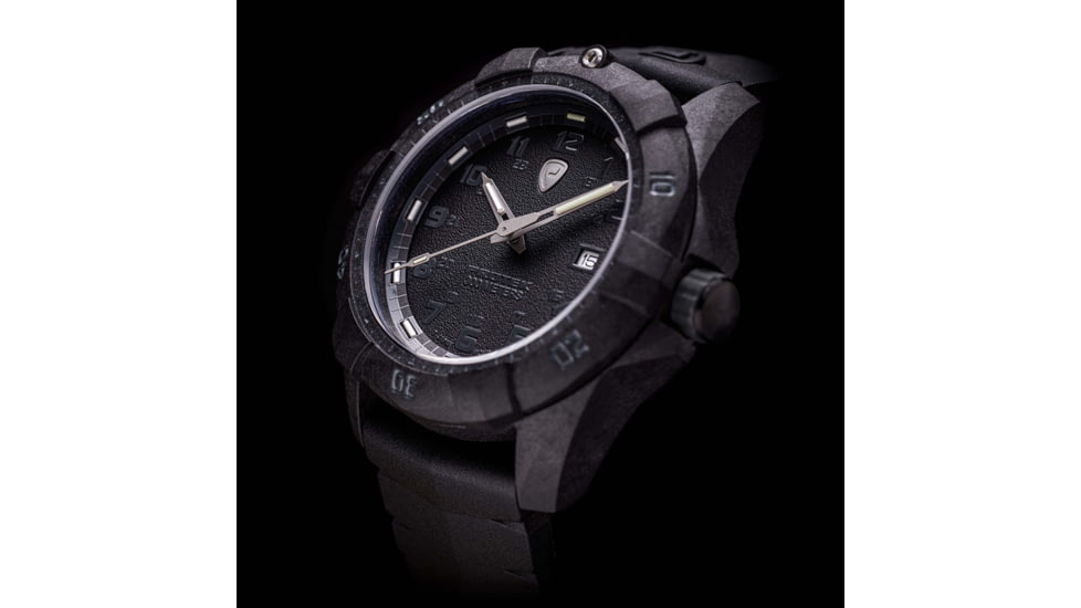 ProTek Carbon Dive Watch, Carbon Case/Black Dial/Black Strap, One Size, PT1001