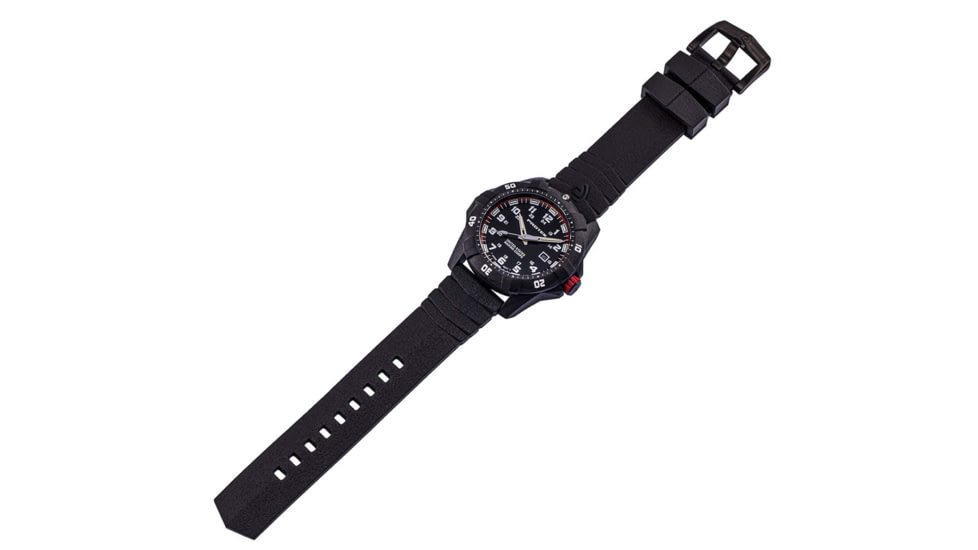 ProTek Carbon USMC Dive Watch, Carbon Case/Black&amp;Red Dial/Black Strap, One Size, PT1012