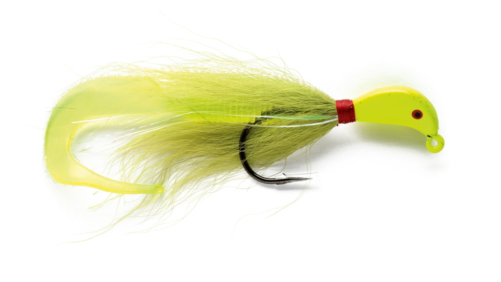 Pucci Bucktail Flash Striper Jig, 2 oz Chartreuse/Chartreuse/Chartreuse, PFJ200-CRBCR
