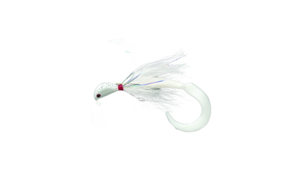 Pucci Bucktail Flash Striper Jig, 2 oz, White/White/White, PFJ200-WWW