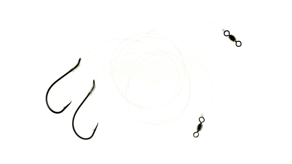 Pucci Delta Special Snelled Hook, Double, Size 4/0, 2 Per Pack, DELTA-4/0