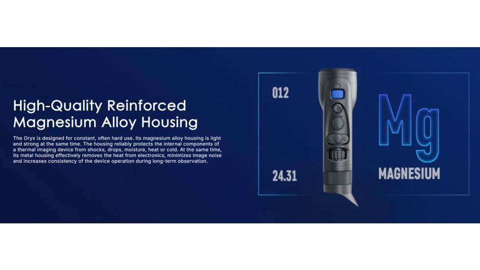 Pulsar Oryx LRF XG35 Thermal Monocular, 2.5-20xF35mm/1.0 30mm Tube, 50 Hz, 640x480, Black, PL77504