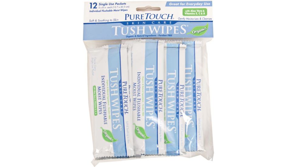 Pure Touch Tush Wipes Single Use 12pk 200