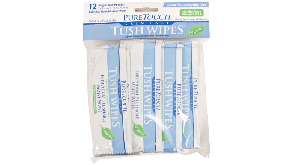 Pure Touch Tush Wipes Single Use 12pk 200
