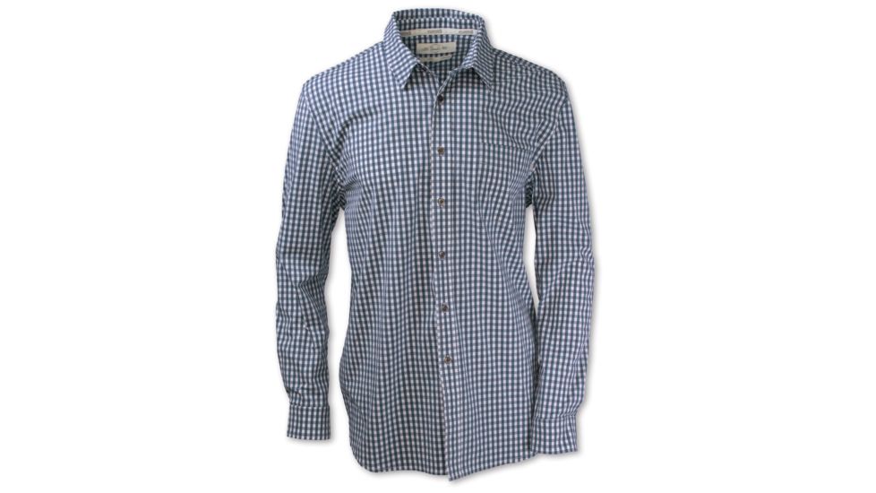 Purnell Gingham Long Sleeve Shirt - Mens, Navy/White, Medium, 10104548-421-M