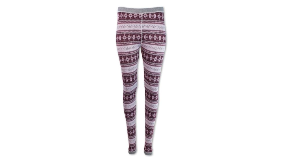 Purnell Nordic Star Base Layer Legging - Womens, Maroon/Pink, Extra Small, 10207518-500-XS