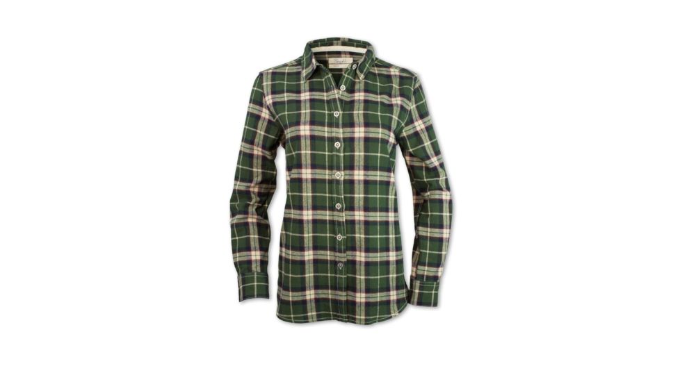Purnell Olive Flannel Shirt - Womens, Olive, Small, 10204574-315-S