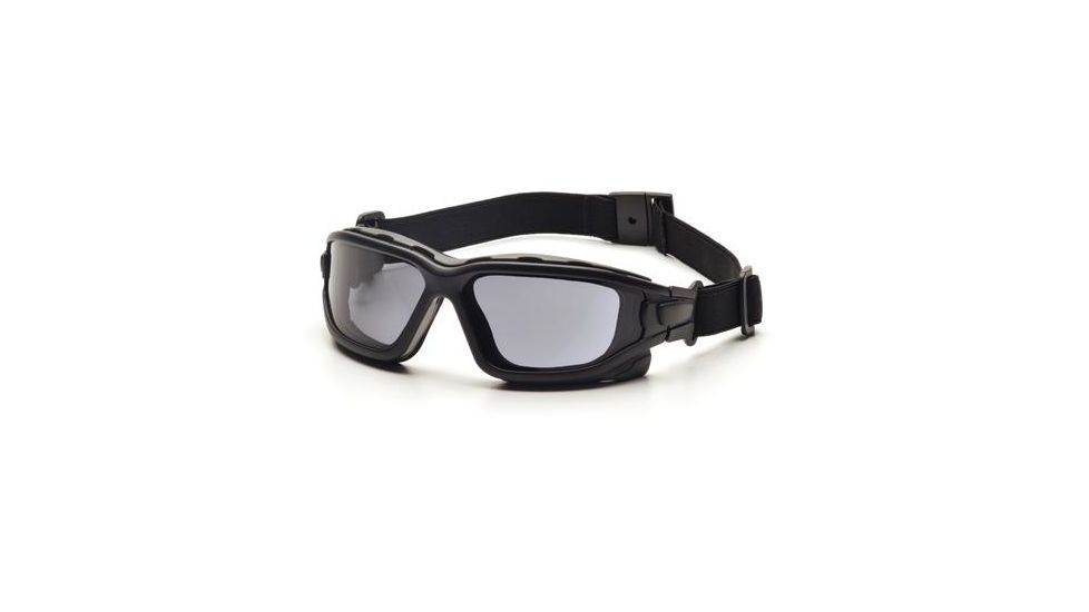 Pyramex I-Force Safety Glasses,Black Strap-Temples/Gray Anti-Fog Lens SB7020SDNT