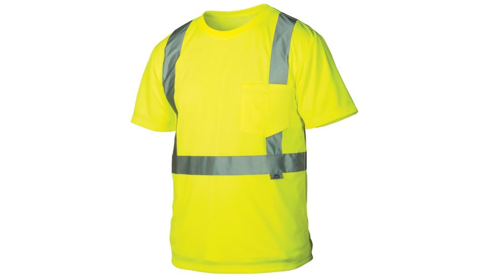 Pyramex Lumen-X Class 2 T-Shirt, Hi-Vis Lime, X2 RTS2110X2