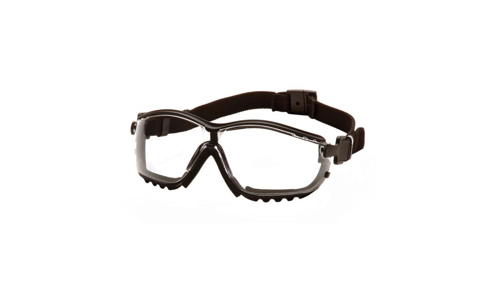 Pyramex V2G Safety Glasses w/Clear H2X Anti-Fog Lens, Black, GB1810ST