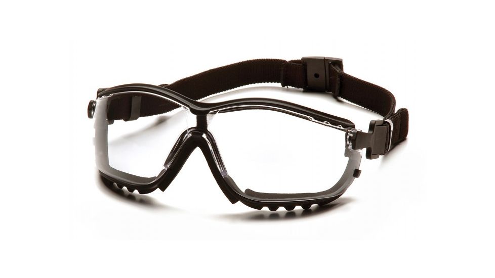 Pyramex V2G Safety Glasses w/Clear H2X Anti-Fog Lens, Black GB1810ST