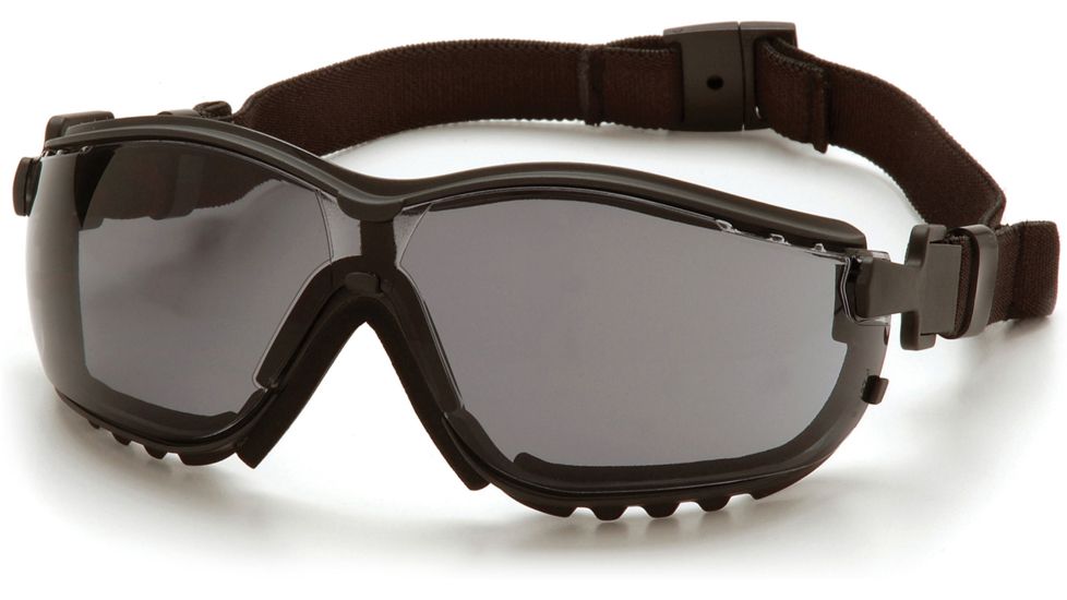 Pyramex V2G Safety Glasses w/Gray H2MAX Anti-Fog Lens, Black, GB1820STM