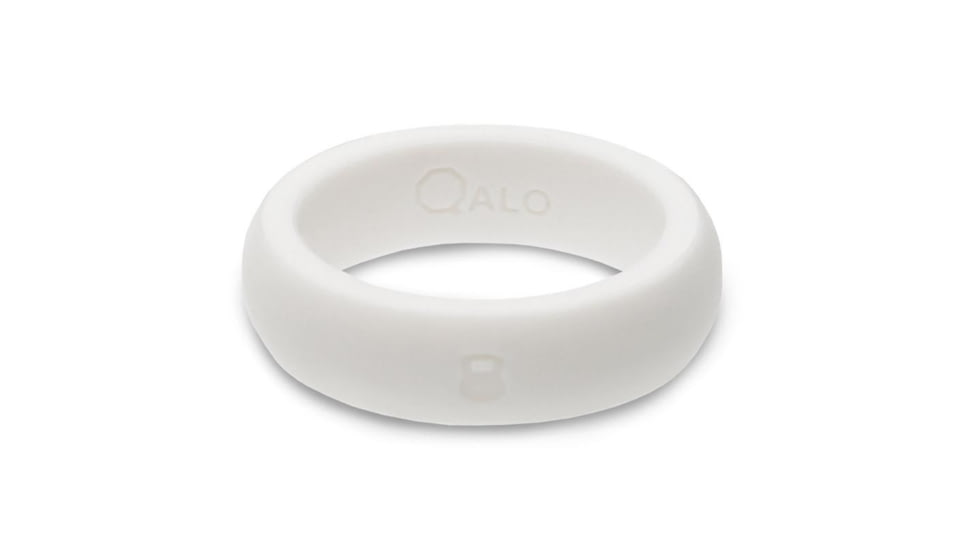 QALO Womens Silicone Ring, White