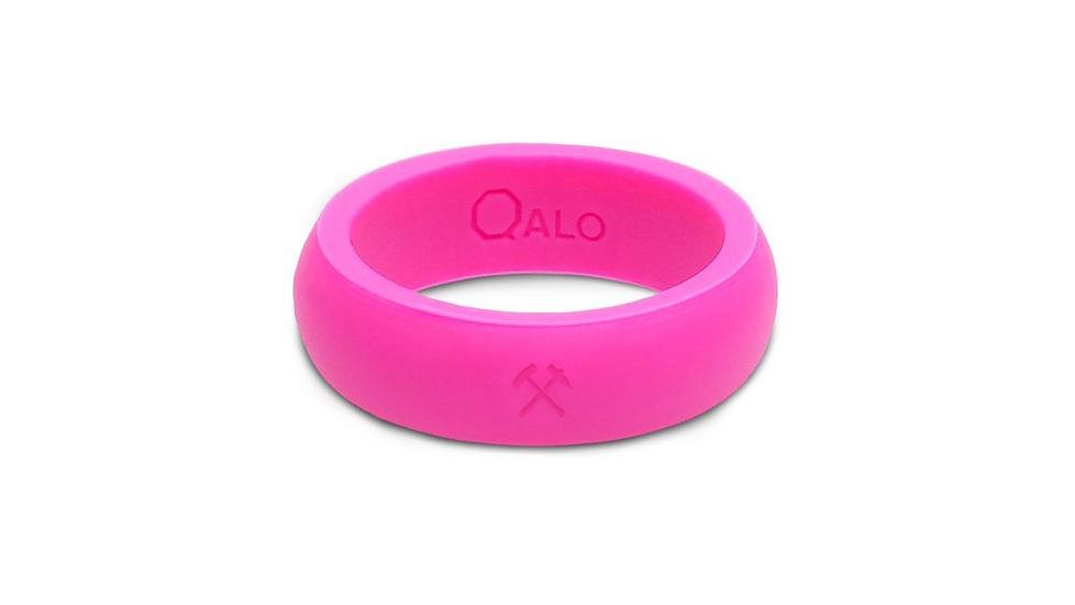 QALO Womens Silicone Ring, Pink, 9, R-FPK09-O