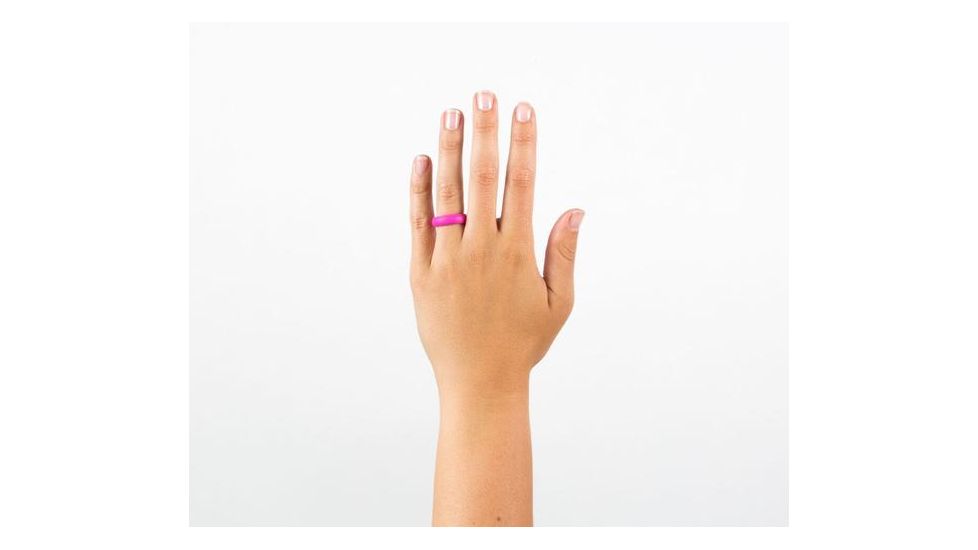 QALO Womens Silicone Ring, Pink, 9, R-FPK09-O