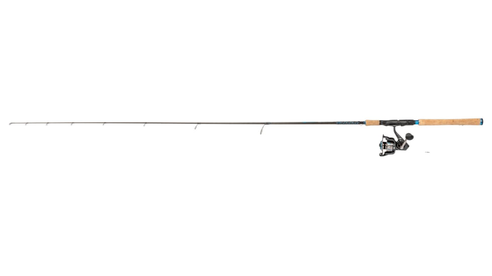 Quantum Benchmark Spinning Reel and Rod Combo, 7ft, 1-PC, Light, Fast Rod, Graphite Composite Blank, SZ 2500 Reel, 5+1 Bearings, 6.2-1 Ratio, Silver/Blue, BK2500701L612.P2