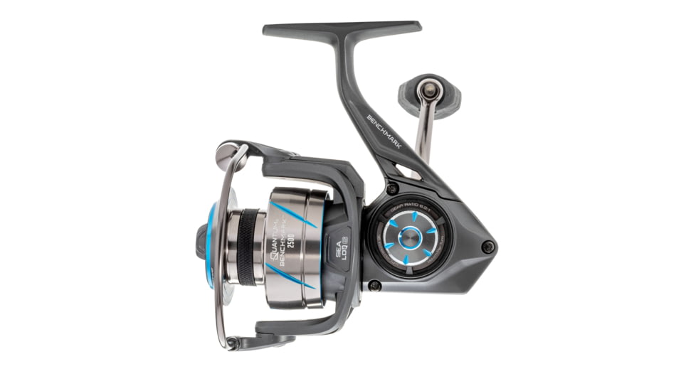 Quantum Benchmark Spinning Reel and Rod Combo, 7ft, 1-PC, Light, Fast Rod, Graphite Composite Blank, SZ 2500 Reel, 5+1 Bearings, 6.2-1 Ratio, Silver/Blue, BK2500701L612.P2