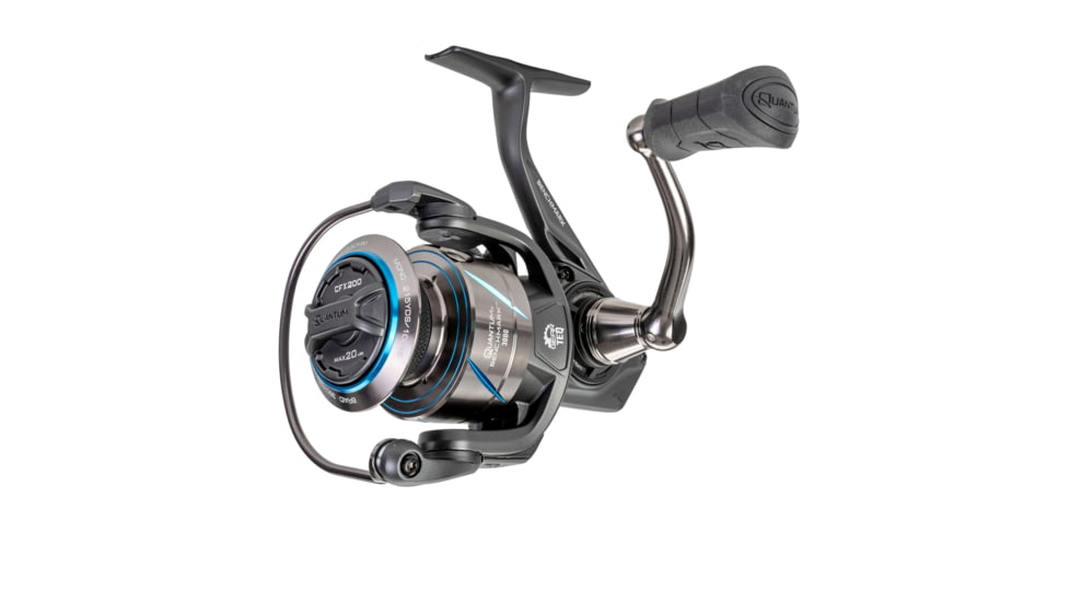 Quantum Benchmark Spinning Reel and Rod Combo, 7ft, 1-PC, Medium-Light, Fast Rod, Graphite Composite Blank, SZ 3000 Reel, 5+1 Bearings, 6.2-1 Ratio, Silver/Blue, BK3000701ML815.P2