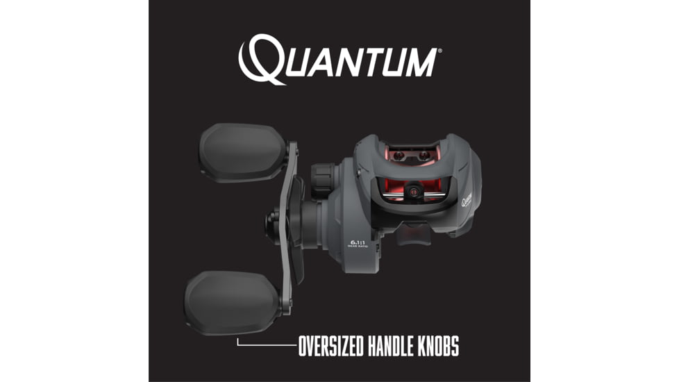 Quantum Invade Baitcast Reel, 6.1-1, 4+1, Left Hand, Dark Gray, INV101S.BX3