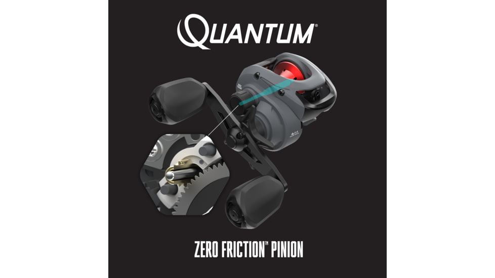 Quantum Invade Baitcast Reel, 6.1-1, 4+1, Left Hand, Dark Gray, INV101S.BX3