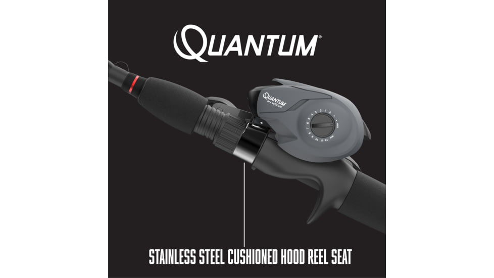 Quantum Invade Baitcast Reel, 6.1-1, 4+1, Left Hand, Dark Gray, INV101S.BX3