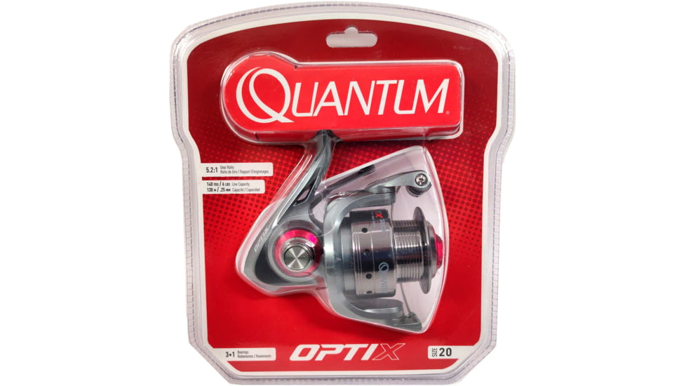 Quantum Optix Spinning Reel, 30in, 5.2:1, 3+1, Ambidextrous, OP20D.CP2