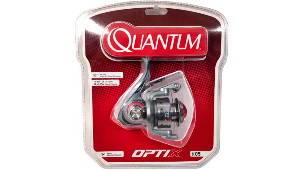 Quantum Optix Spinning Reel, 5.2:1, 3+1, Ambidextrous, OP05D.CP2