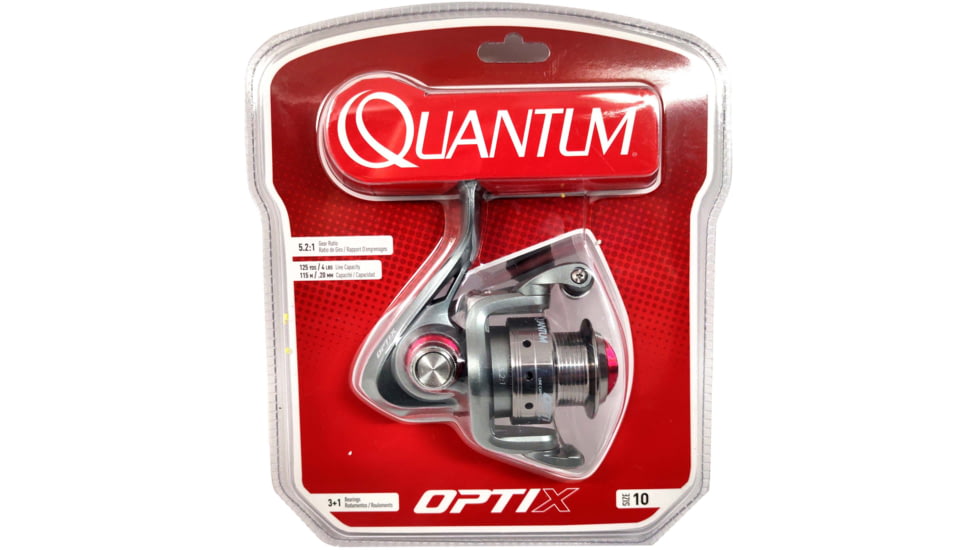 Quantum Optix Spinning Reel, 5.2:1, 3+1, Ambidextrous, OP10D.CP2