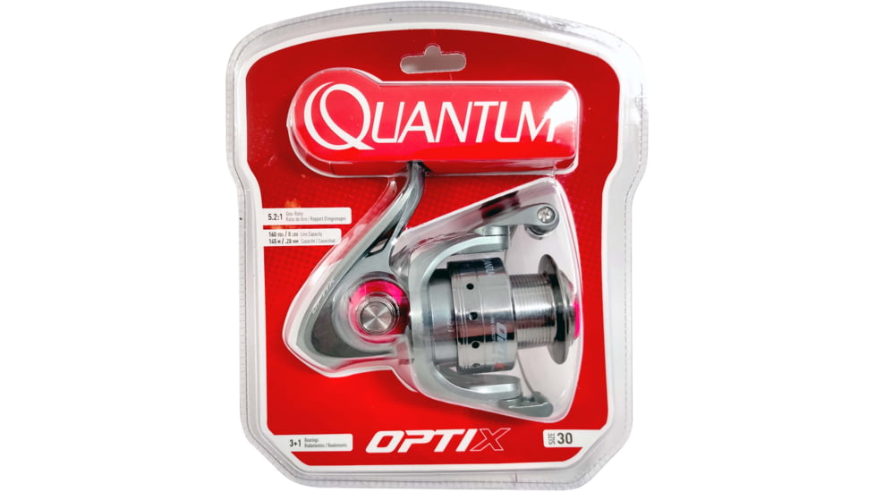 Quantum Optix Spinning Reel, 5.2:1, 3+1, Ambidextrous, OP30D.CP2