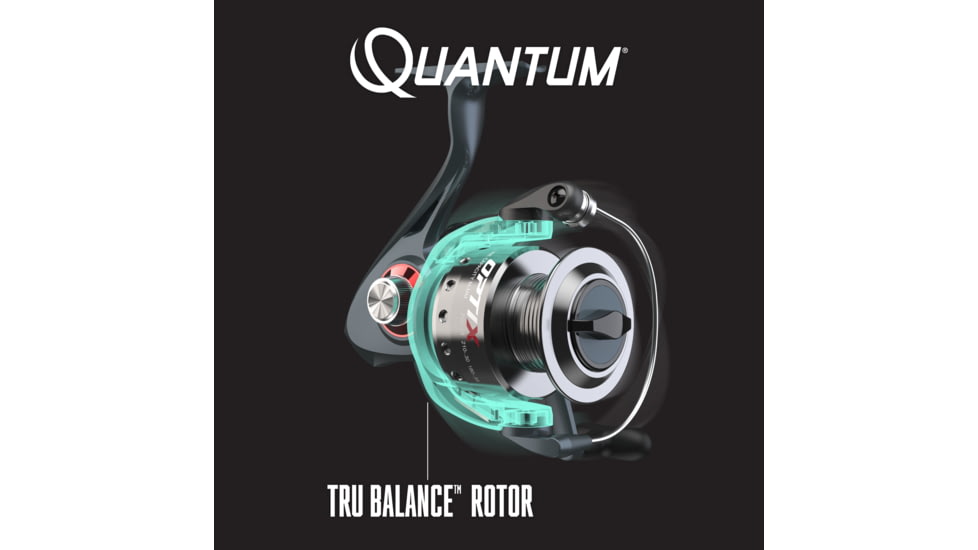 Quantum Optix Spinning Reel, 5.2-1, 3+1, Ambidextrous, Size 30, Silver, OP30D.BX3