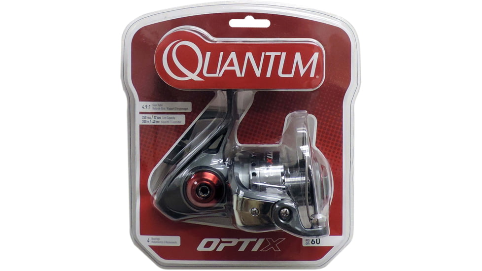 Quantum Optix Spinning Reel, 4.9:1, 3+1, Ambidextrous, OP60D.CP2
