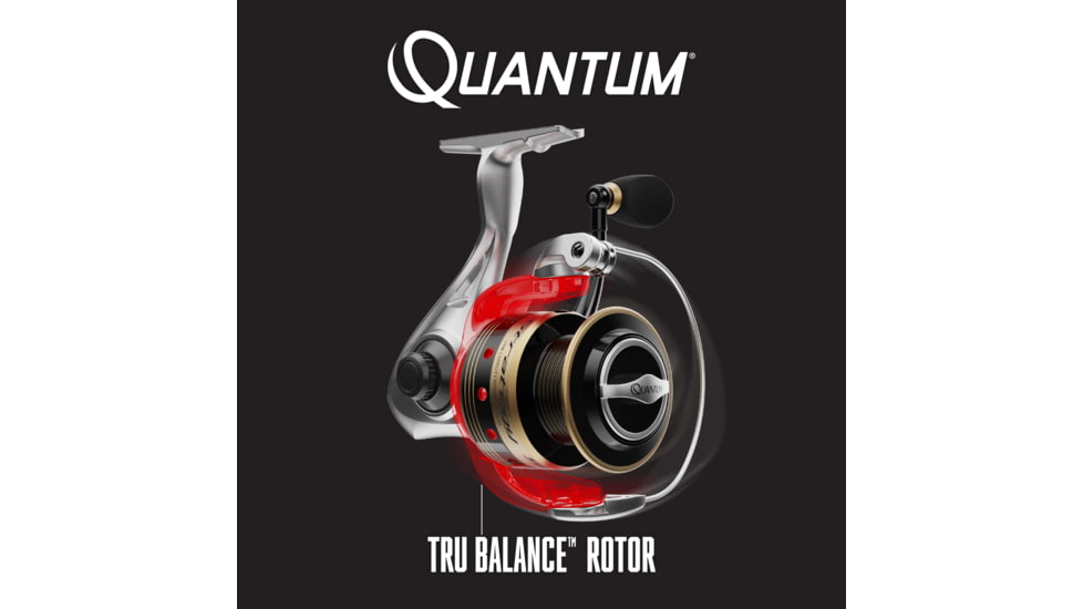 Quantum Strategy Spinning Reel, 5.2-1, 5+1, Ambidextrous, Size 40, Silver/Gold, SR40A.BX3