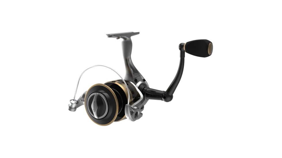 Quantum Strategy Spinning Reel, 5.2-1, 5+1, Ambidextrous, Size 40, Silver/Gold, SR40A.BX3