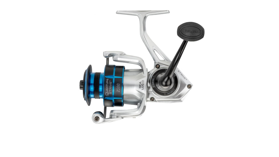 Quantum Strive Spinning Reel and Rod Combo, 7ft, 1-PC, Light, Fast Rod, Graphite Composite Blank, SZ 2500 Reel, 4+1 Bearings, 6.2-1 Ratio, Silver/Blue, SV2500701L612.P2