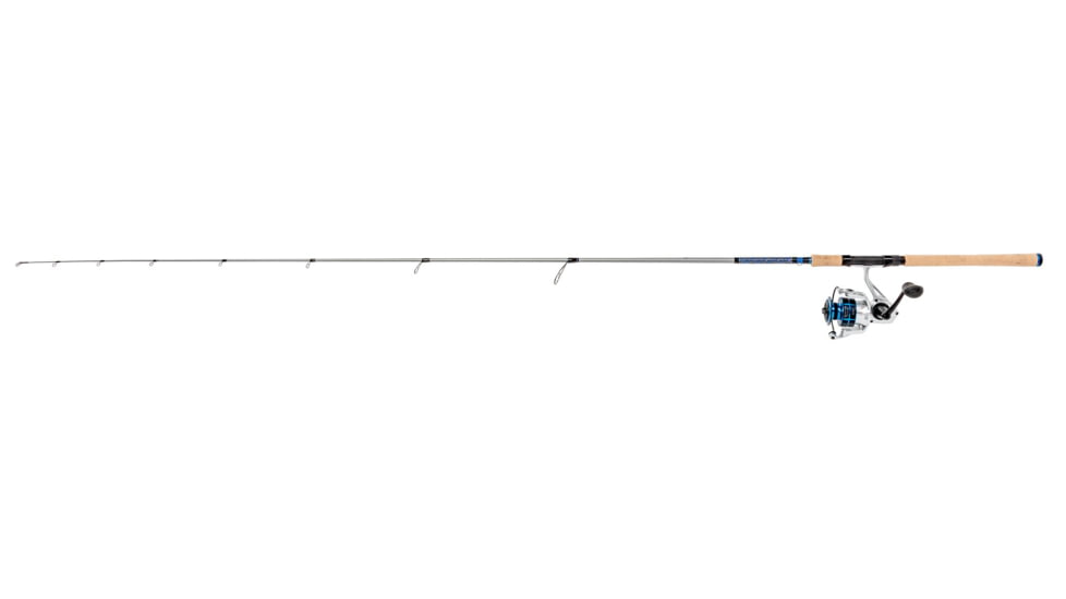 Quantum Strive Spinning Reel and Rod Combo, 7ft, 1-PC, Medium-Light, Fast Rod, Graphite Composite Blank, SZ 3000 Reel, 4+1 Bearings, 6.2-1 Ratio, Silver/Blue, SV3000701ML815.P2