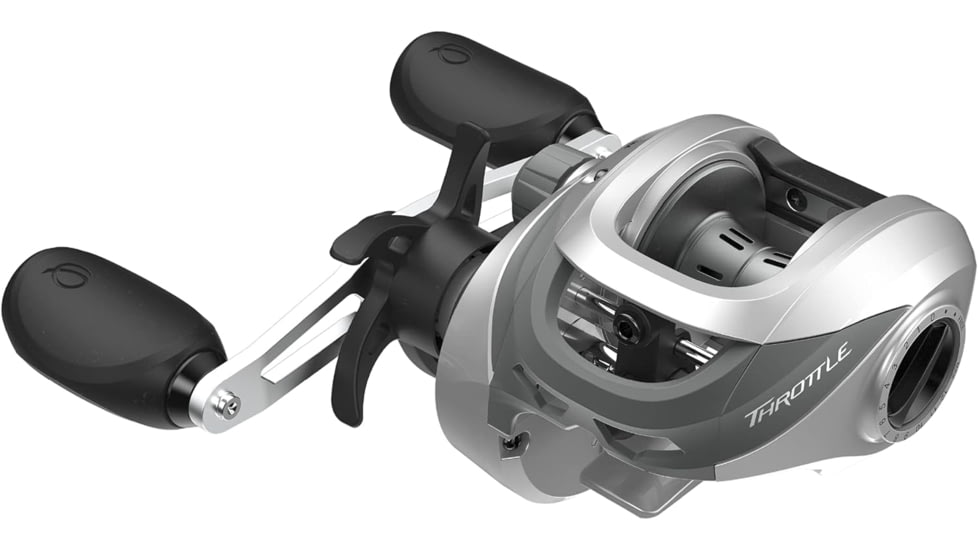 Quantum Throttle Baitcast Reel, 7 + 1 Ball Bearings w/ a Smooth and ful 6.6-1 Ratio, Zero Friction Pinion, DynaMag Cast Control, and Oversized Non-Slip Handle Knobs, TH100SC.BX3