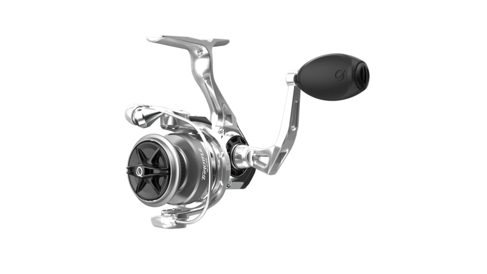 Quantum Throttle Spinning Reel, SZ 10 Reel, Stainless Steel Bail Wire, Dura-Lok Anti-Reverse Clutch, Oversized Non-Slip Handle Knob, 10 + 1 Ball Bearings, 5.2-1 Ratio, Silver, TH10C.BX3