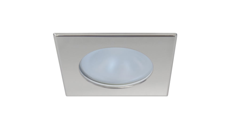 Quick Blake XP Downlight 6W LED Round Light w/ Square Satin Bezel, IP66, Spring Mounted, Warm White, FAMP3012S12CA00