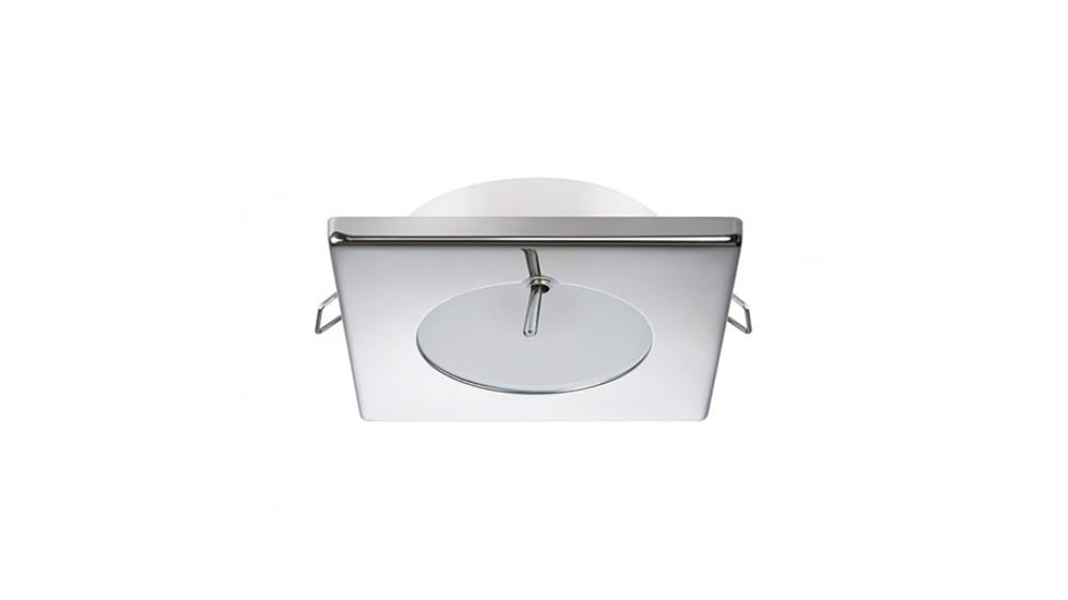 Quick Bryan CS Downlight 2W LED Round Light w/Switch / Square Stainless Bezel, IP40, Spring Mounted, FAMP3472X02CA00