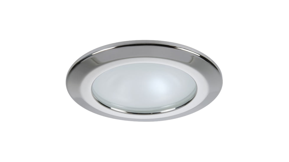 Quick Kor XP Downlight 6W LED Round Light w/ Round Stainless Bezel, IP66, Spring Mounted, Warm White, FAMP3252X12CA00