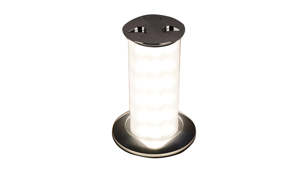Quick Secret 6W Retractable Lamp w/Automatic Switch, IP66, Mirrored Chrome Finish, Warm White, FASP1572X12CD00
