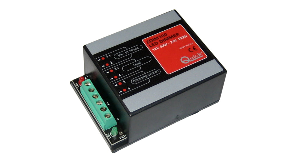 Quick ZDIM100 LED Dimmer, 10-30V DC, Up To 50W On 12V / Up To 100W On 24V, FASP093CA2L1A00