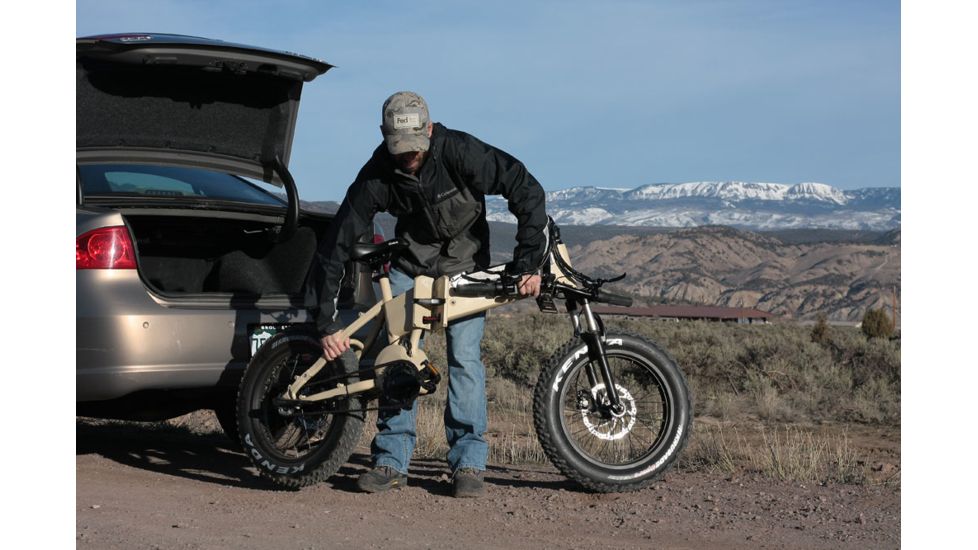 QuietKat 750W Electric Bike w/ Folding Frame, Tan, One Size Fits Most, 18QKF750-IBT