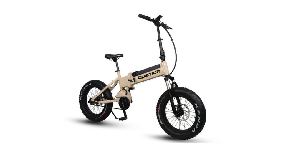 QuietKat 750W Electric Bike w/ Folding Frame, Tan, One Size Fits Most, 18QKF750-IBT