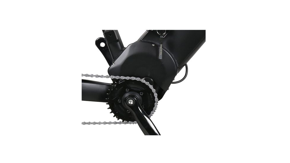 QuietKat Ambush 750W Electric Bike, w/ Mid-Drive Motor, Chain Drive, 8 Speed, Suspension Fork, Mechanical Disc Brakes, Camo, One Size Fits Most, 18QKM750CCHM-CAM